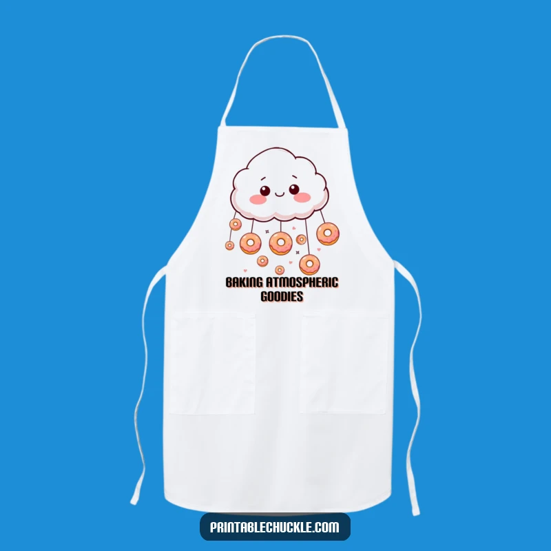 Funny Donut Rain Cloud Apron: Bake with Joy, a Hilarious and Funny Gift