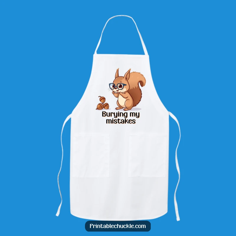 Funny Squirrel Juggler Apron A Playful Kitchen Helper Gift