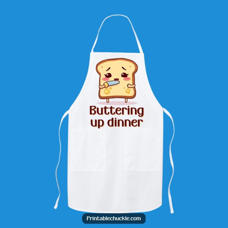 Funny Nervous Toast Apron: Cook with Hilarious Breakfast Flair