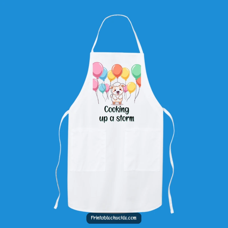 Funny Sheepdog Balloon Apron: Chaotic Chef Wear, Perfect Funny Gift for Cooks