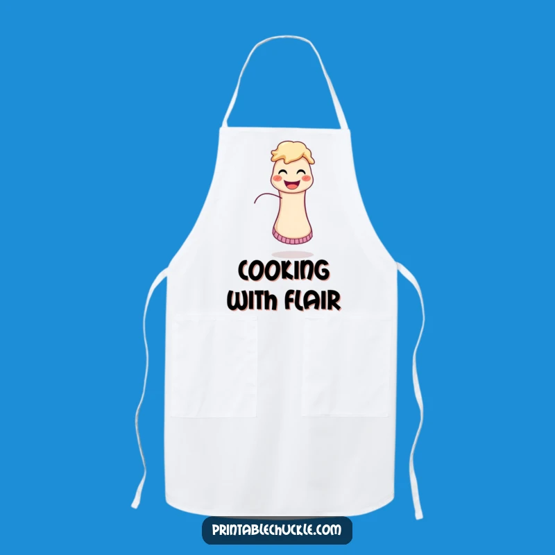 Funny Sock Puppet Apron, Quirky Kitchen Wear for Playful Cooks