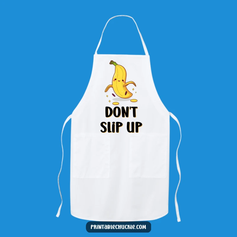 Funny Banana Peel Pratfall Apron: Hilarious Kitchen Humor, Perfect Chef's Funny Gift