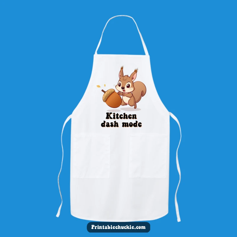 Funny Acorn Squirrel Chase Apron - Cook with Woodland Humor Gift!