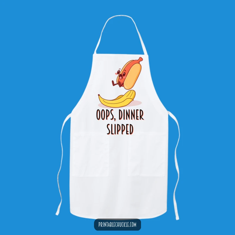 Funny Banana Peel Hot Dog Apron: Cook with Comical Mishaps