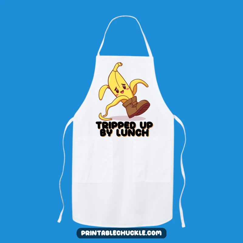 Funny Banana Peel Tripping Boot Apron: Kitchen Comedy for Foodies