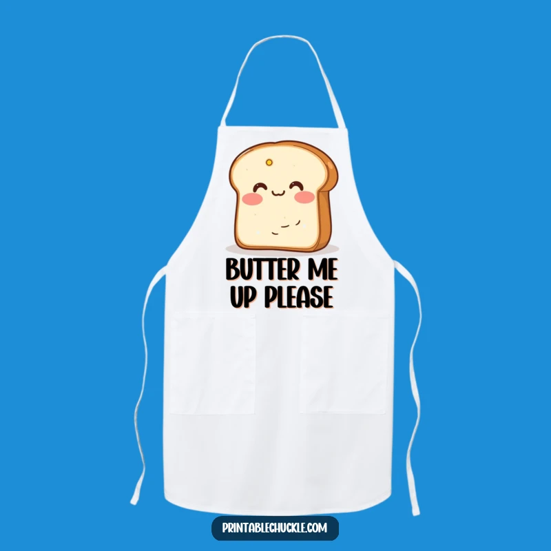 Funny Blushing Bread Butter Apron: Kitchen Charm for Shy Cooks