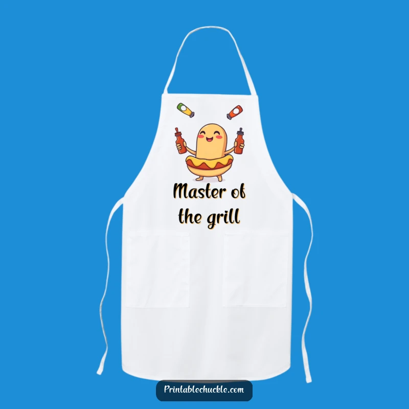 Funny Hot Dog Juggling Apron - Hilarious Grill Master Gift