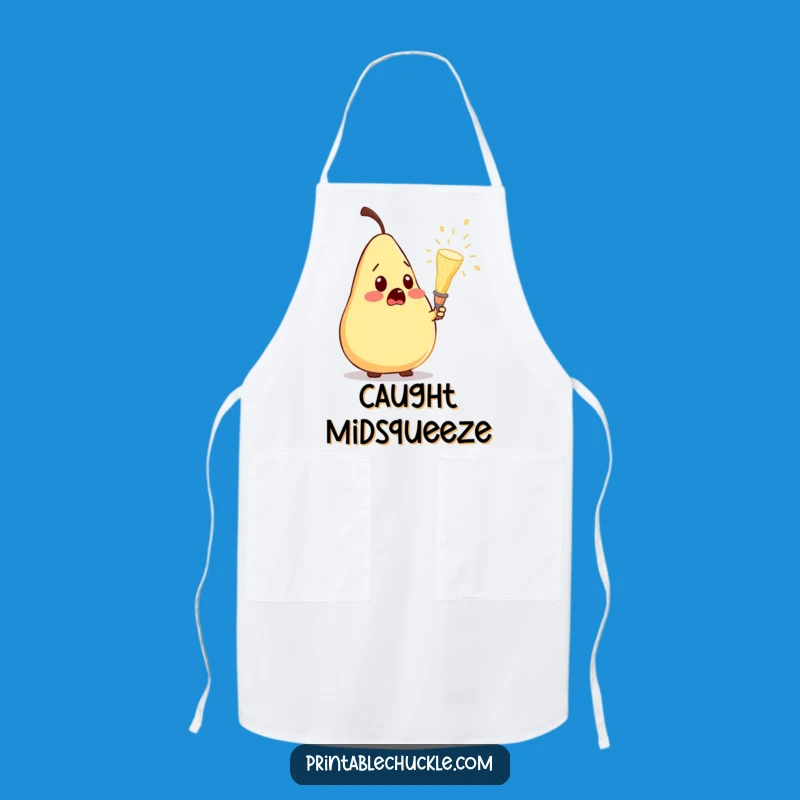 Funny Pear Champagne Surprise Apron: Cook with Hilarious Flair