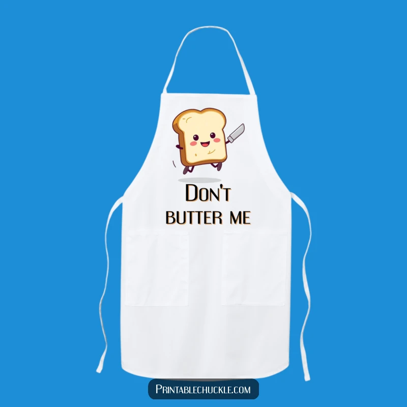 Funny Toast Running Butter Knife Apron - Hilarious Breakfast Escape Bib, Perfect Funny Gift