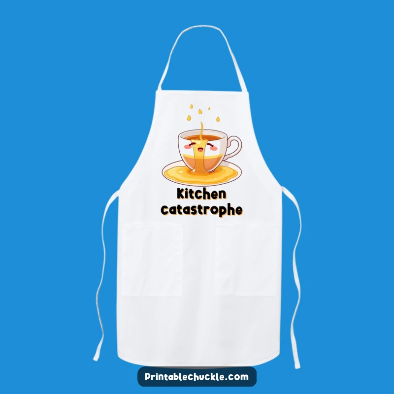 Funny Teacup Spill Apron: Cook with Care, Perfect Gift