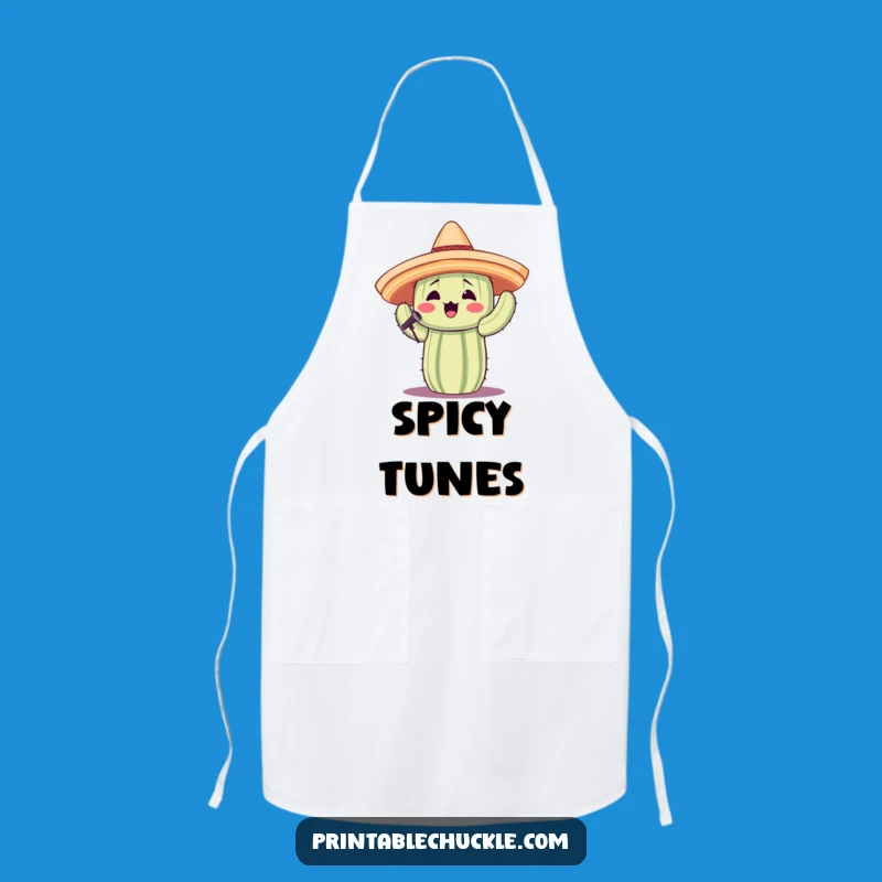 Kitchen Funny Singing Cactus Apron: Cook with Musical Flair