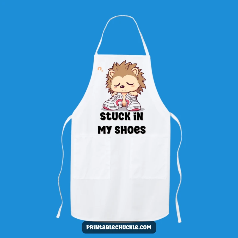 Funny Hedgehog Sneaker Apron A Cute Kitchen Accessory Gift