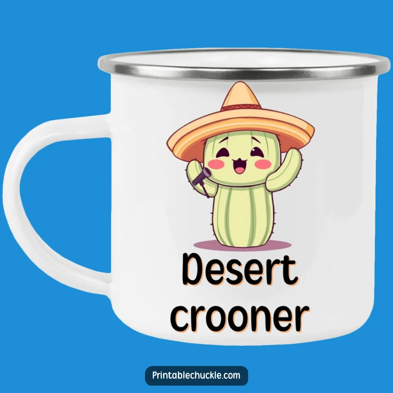 Adventure Funny Singing Cactus Camping Mug: Brews and Tunes Outdoors