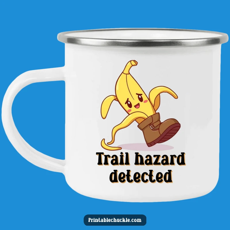 Funny Banana Peel Tripping Boot Camping Mug: Adventure Fuelled by Laughter