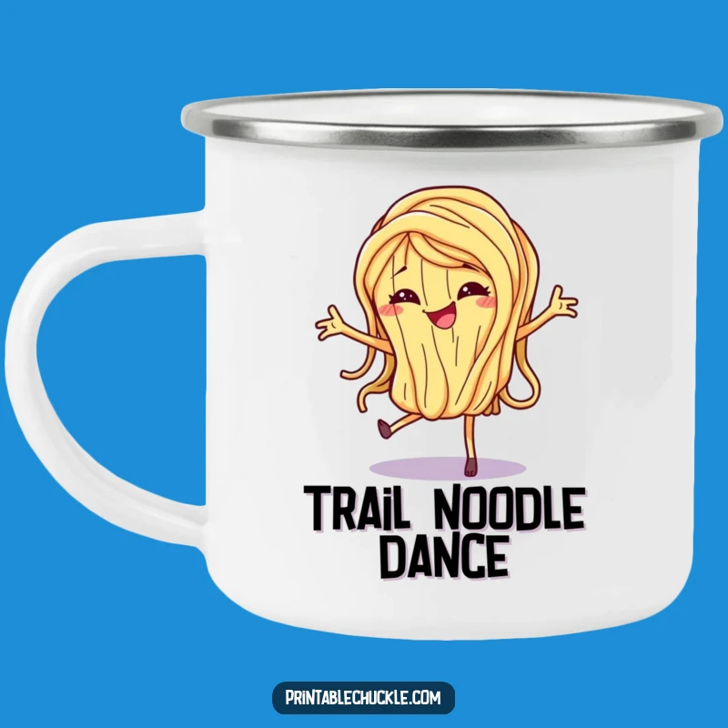 Funny Dancing Spaghetti Noodle Camping Mug - Campfire Cookout Companion