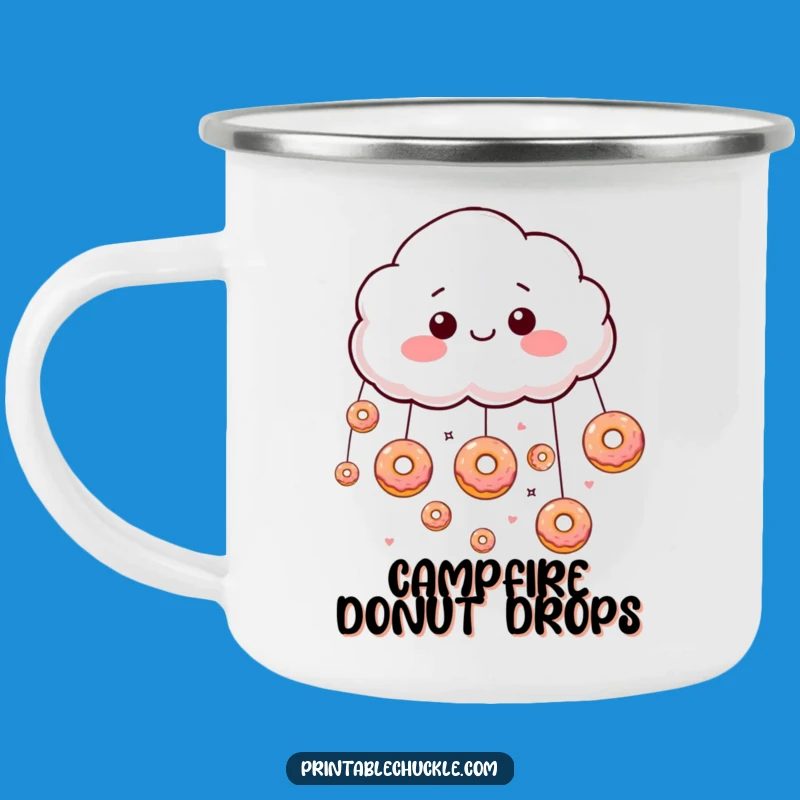 Funny Donut Rain Cloud Camping Mug: Sweet Adventures, a Hilarious and Funny Gift