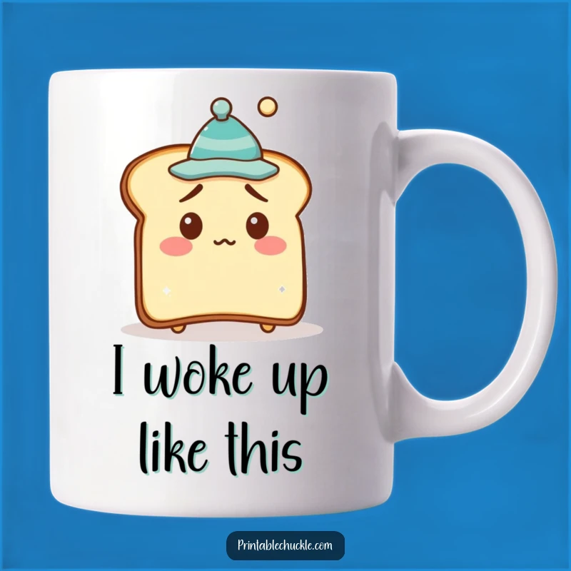 Funny Bewildered Toast Hat Mug - Hilarious Morning Gift for Toast Lovers