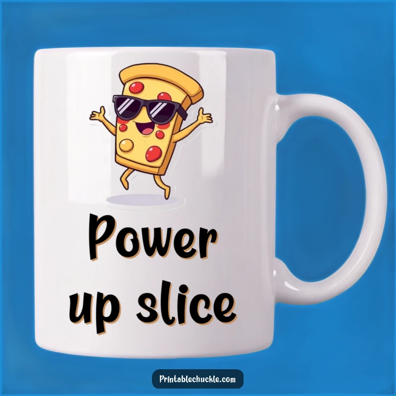 Funny Dancing Pizza Mug: Groovy Slice Breakdance Gift for Food Lovers