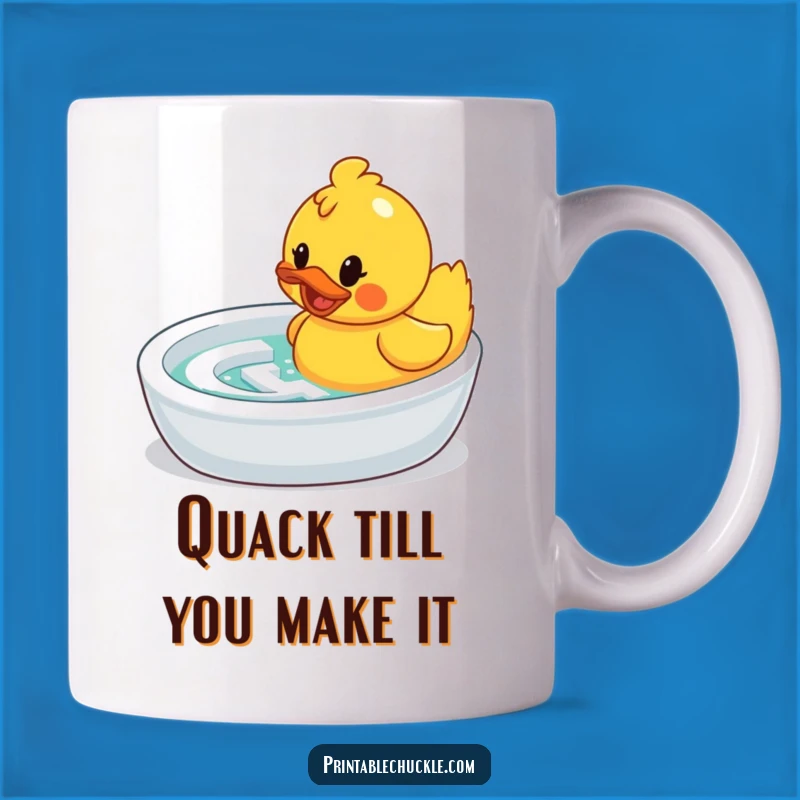Funny Rubber Duck Mug: Navigate Your Morning with This Determined Bathtub Maze Coffee Cup