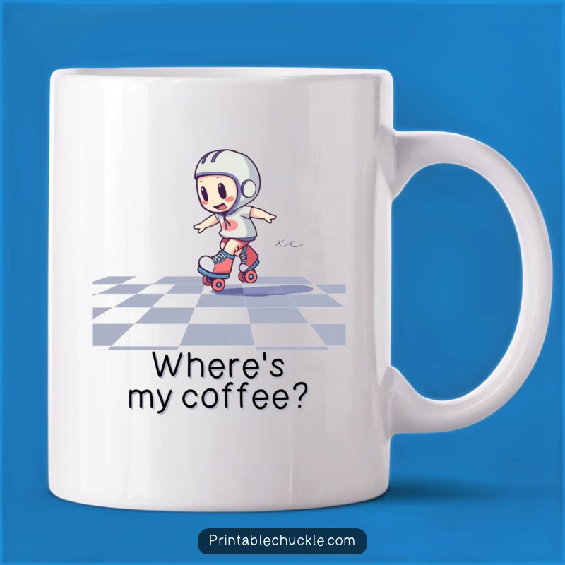 Funny Dizzy Roller Skate Mug: Hilarious Motion Humor Gift