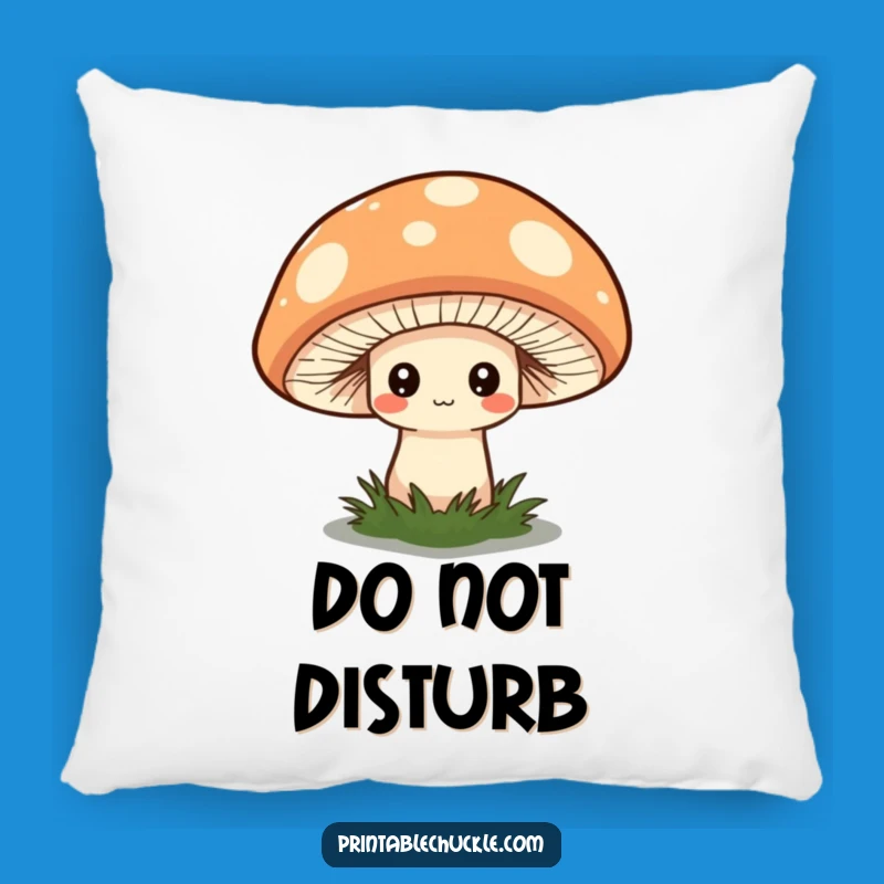 Funny Shy Mushroom Hat Pillow - Cozy & Adorable Home Accent!