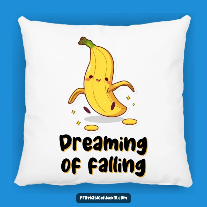 Funny Banana Peel Pratfall Pillow: Comfy, Hilarious Cartoon Decor, Perfect Silly Gift