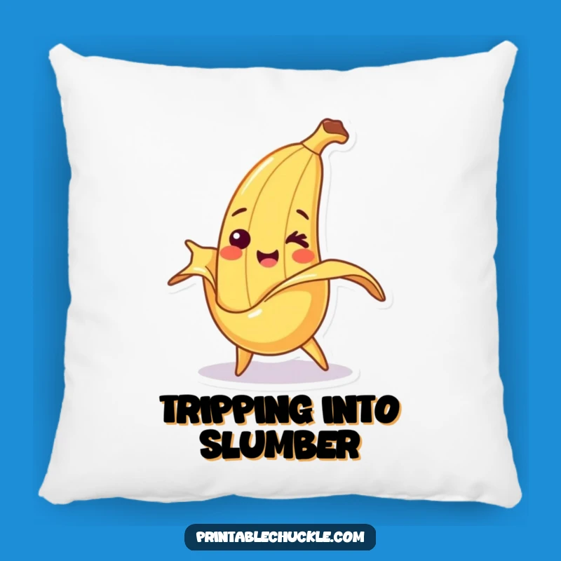 Funny Banana Slip Smile Pillow: Snuggle with Cheerfulness