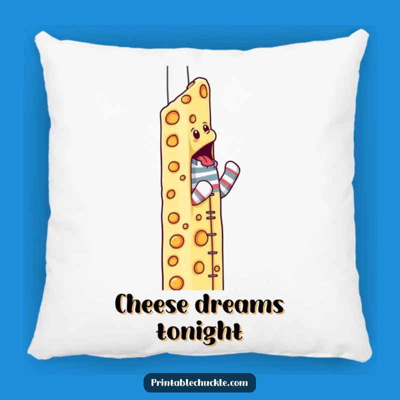 Funny Cheese Skyscraper Sock Puppet Pillow: Cozy Determination, Comfy Cheesy Decor