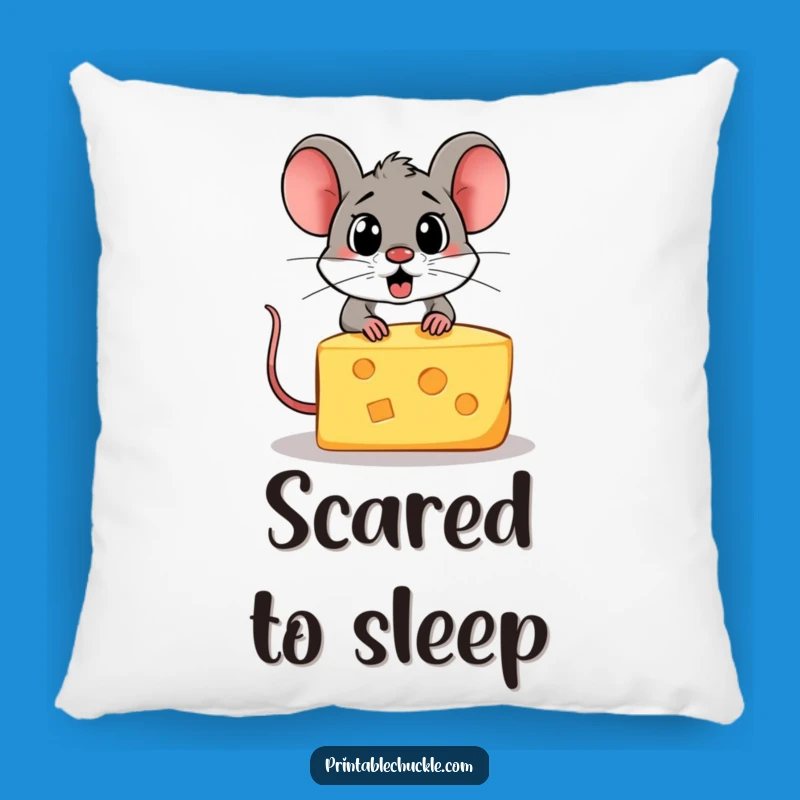 Funny Mouse Chasing Cheese Pillow: Cozy Drama, Hilarious Comfort, Gift