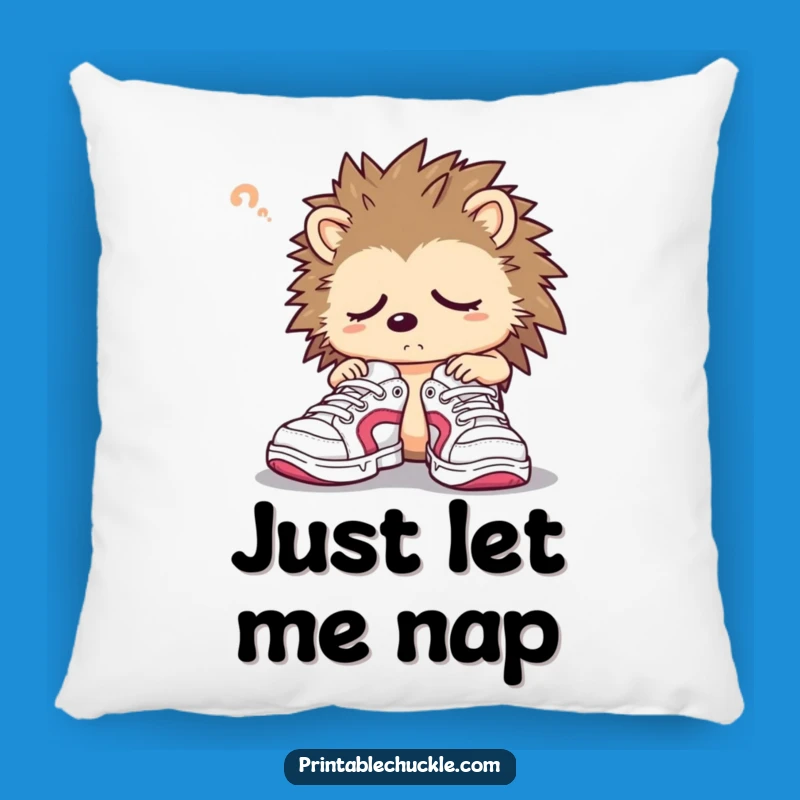 Funny Hedgehog Sneaker Pillow A Comfy & Adorable Accent Gift
