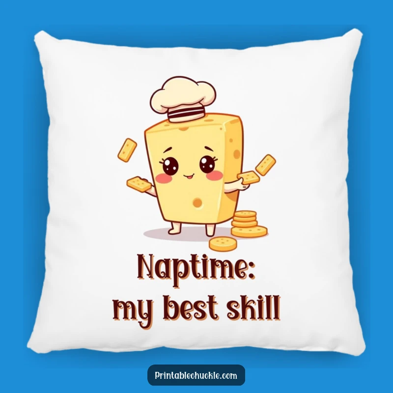 Funny Cheese Chef Pillow: Comfy Culinary Comedy Accent