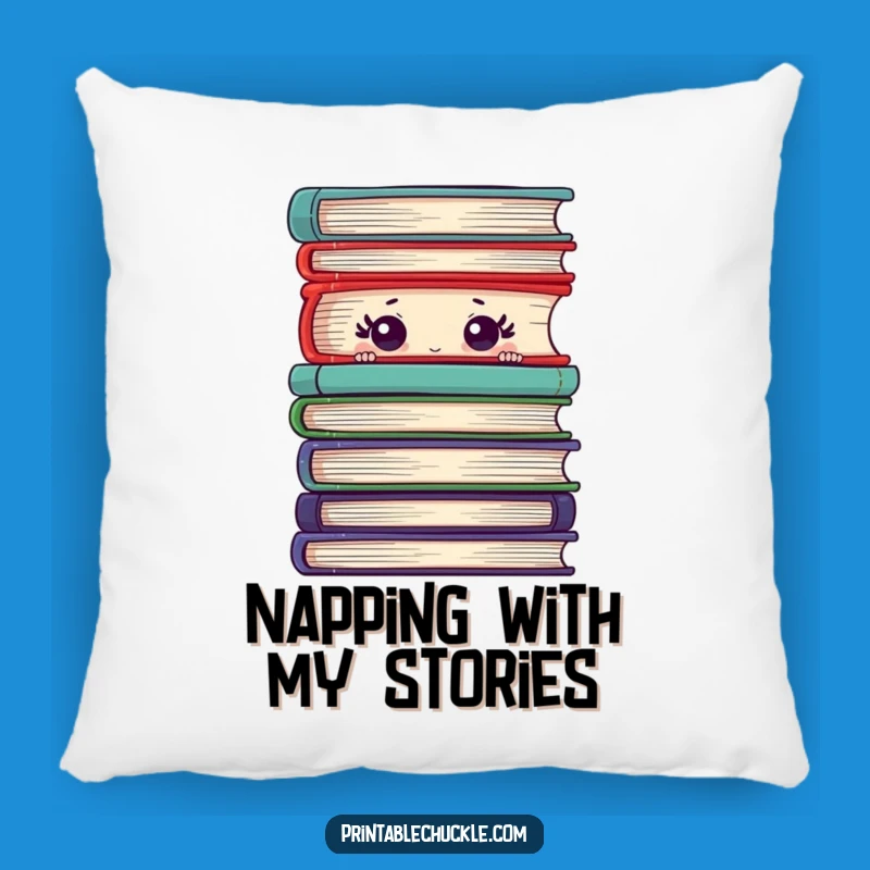 Soft Funny Shy Book Pillow, Cozy Accent for Reading Nooks