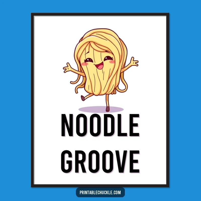 Funny Dancing Spaghetti Noodle Digital Art - Instant Joyful Decor