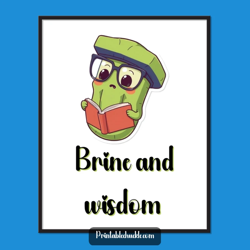 Funny Proud Pickle Specs Digital Art - Instant Intellectual Decor