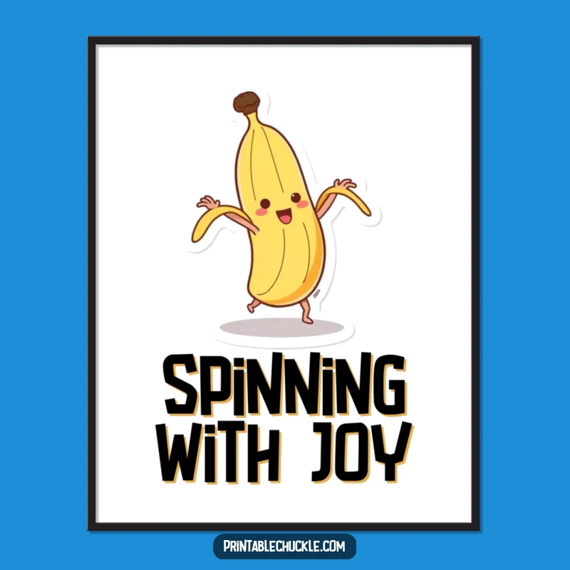 Funny Dancing Banana Digital Print: Hilarious Artwork for Instant Silly Decor