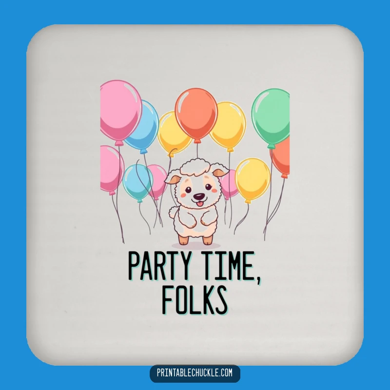 Funny Sheepdog Balloon Coaster: Chaotic Table Protector, Perfect Funny Gift for Drinks