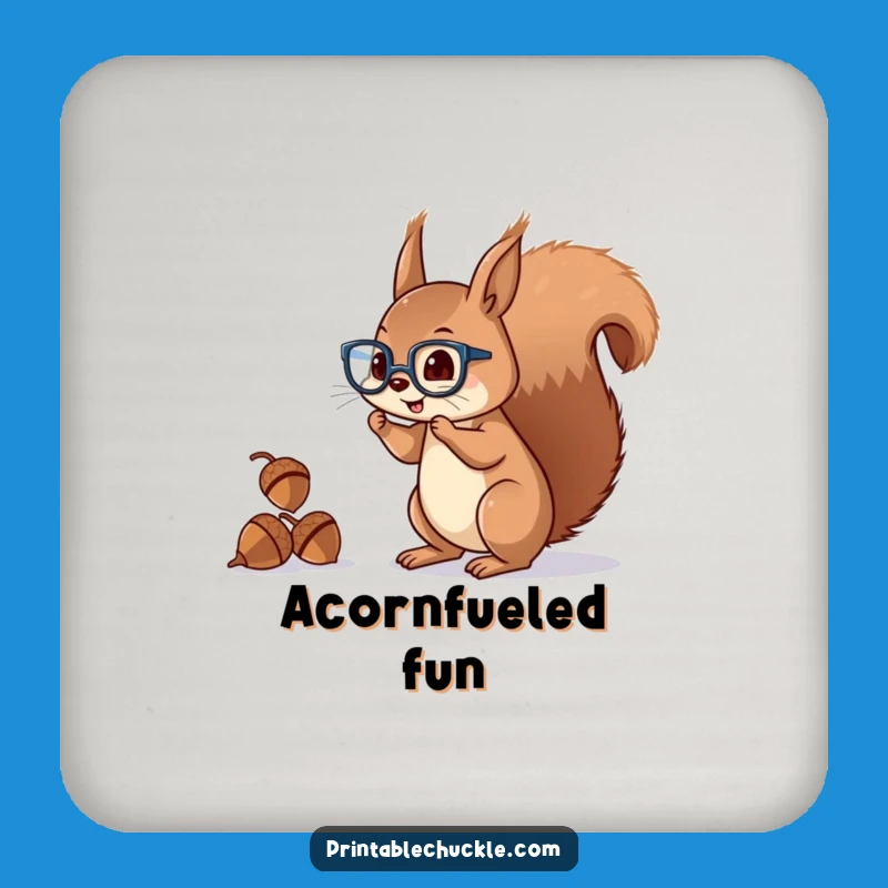 Funny Squirrel Juggler Coaster Set Protect Surfaces with Charm Gift