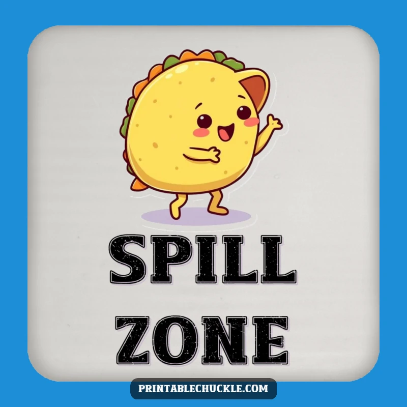 Funny Taco Trip Coasters: Protect Surfaces with Hilarious Foodie Fun, Perfect Gift