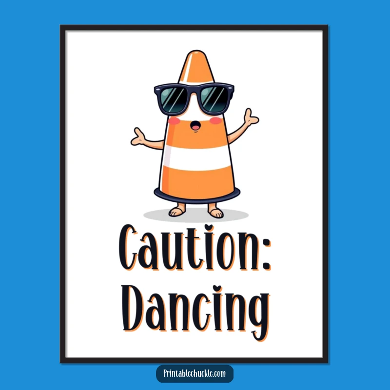 Funny Salsa Cone Poster, Whimsical Wall Art for Quirky Decor