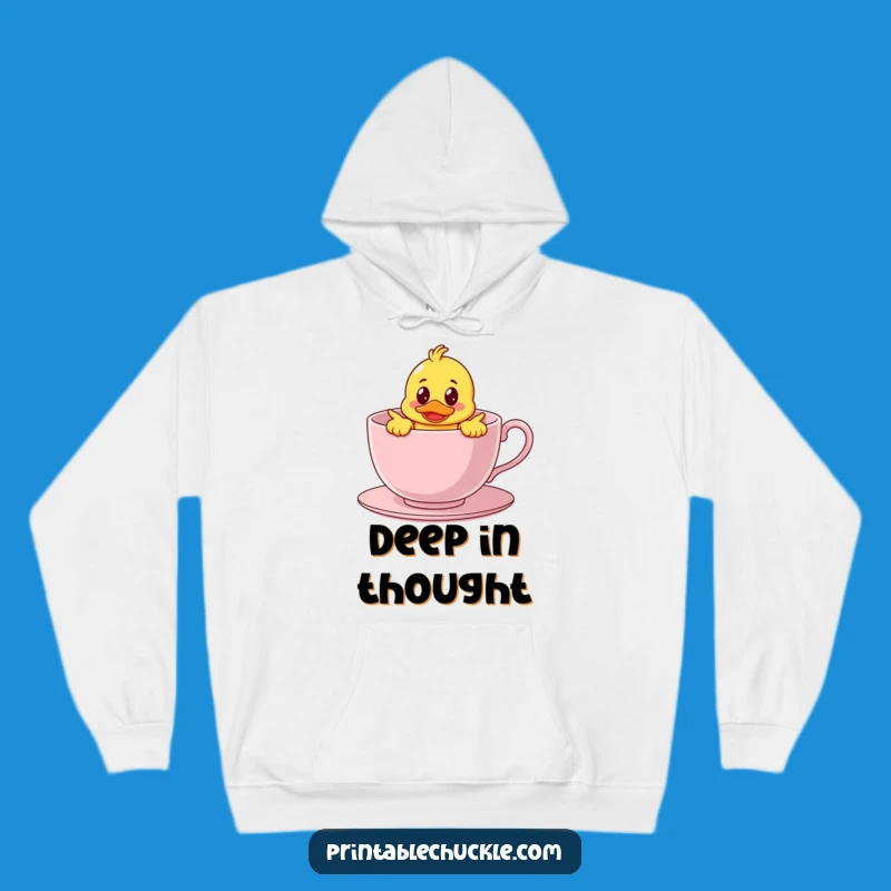 Cozy Funny Duck in Teacup Hoodie: Embrace the Quirkiness, Perfect Warm Funny Gift
