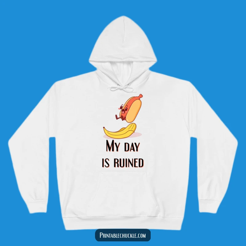 Funny Banana Peel Hot Dog Hoodie: Cozy Gag Humor Gift
