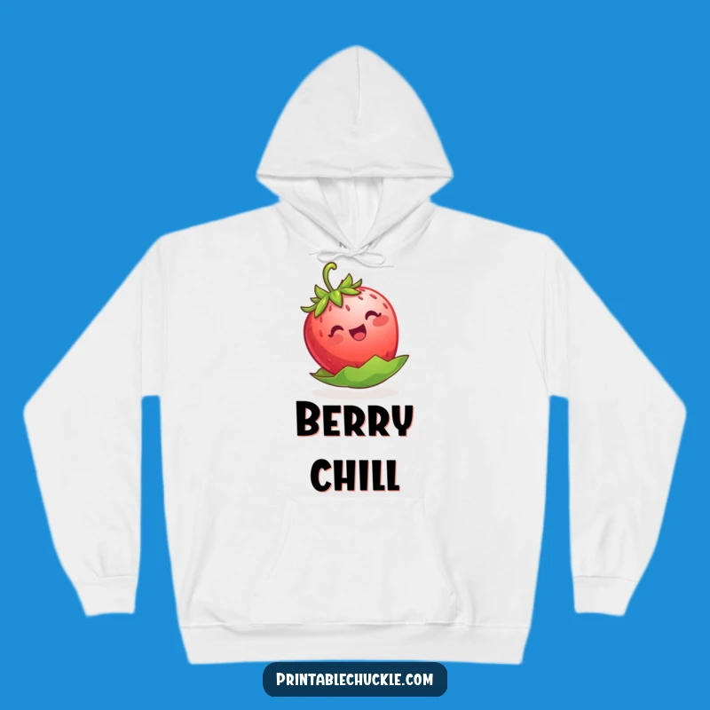 Funny Strawberry Floating Hoodie - Cozy Up with This Adorable Cartoon!
