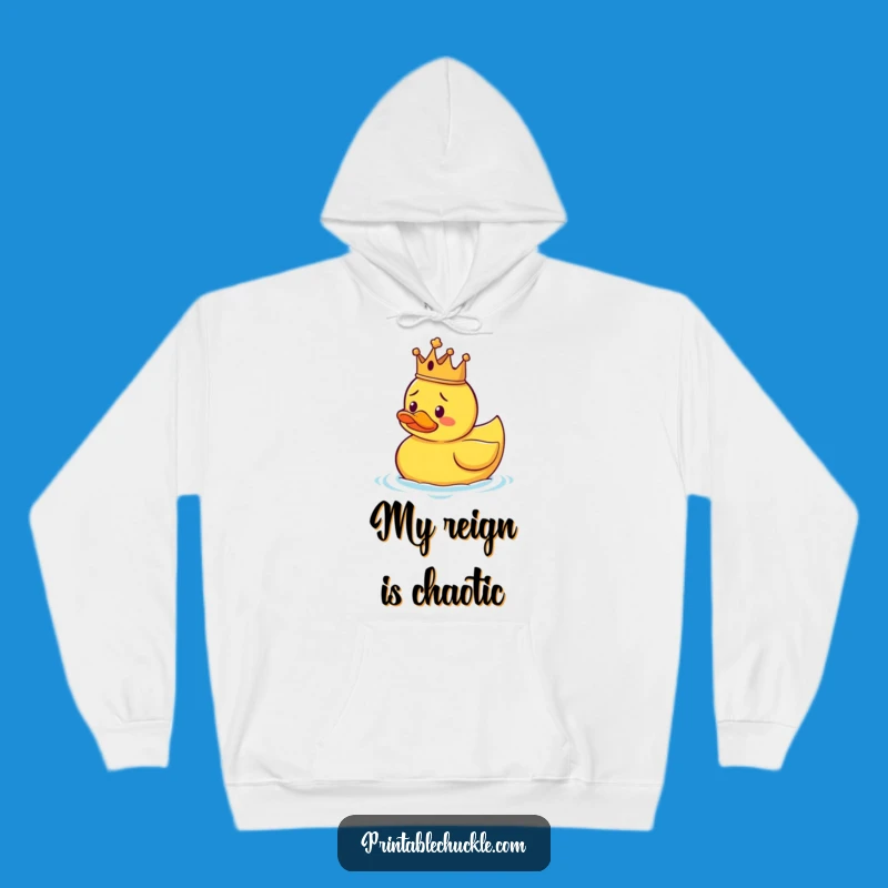 Funny Duck King Hoodie: Cozy & Confused Royal Sweatshirt, Perfect Funny Gift Idea