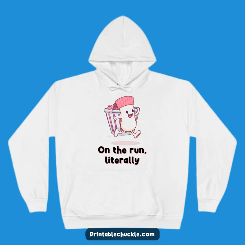 Funny Cozy Hoodie: Escaping Sock Marathon - Laundry Day Comfort