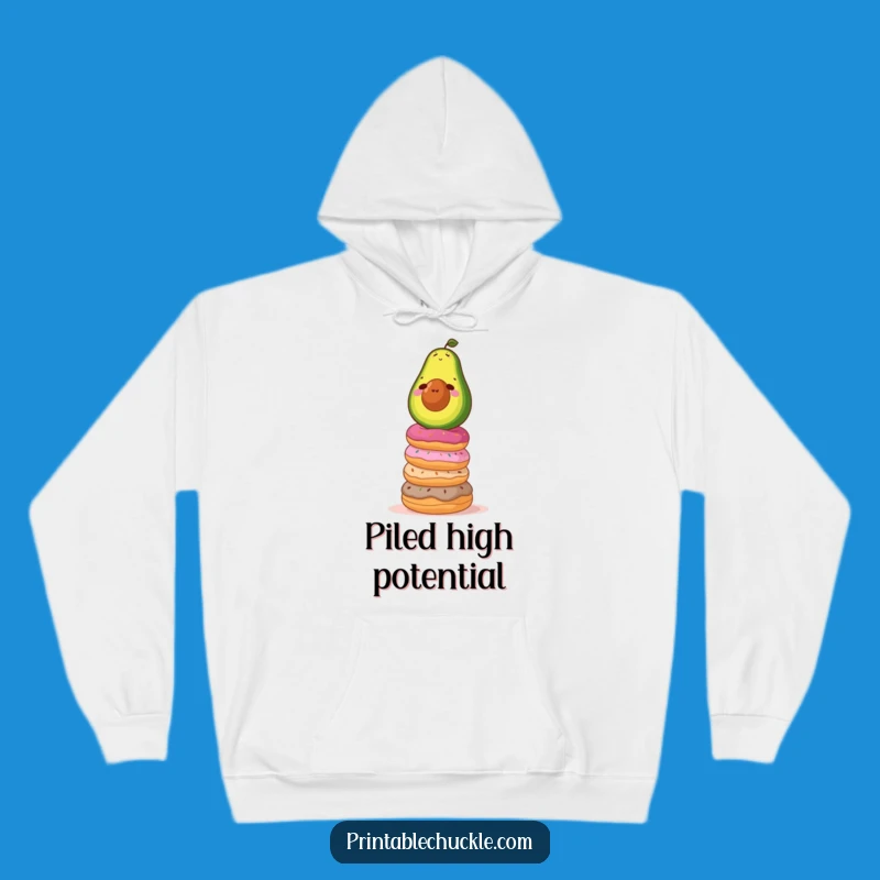 Funny Avocado Donut Balance Hoodie: Cozy Up with Hilarious Comfort