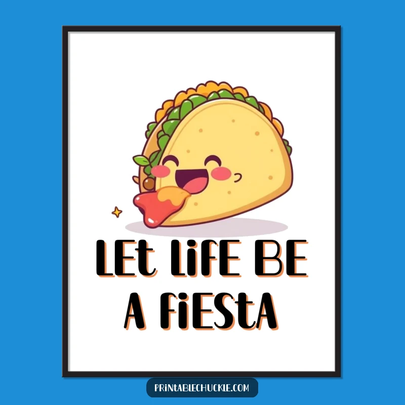 Free Printable Wall Art: Funny Taco Art, Quirky DIY Decor