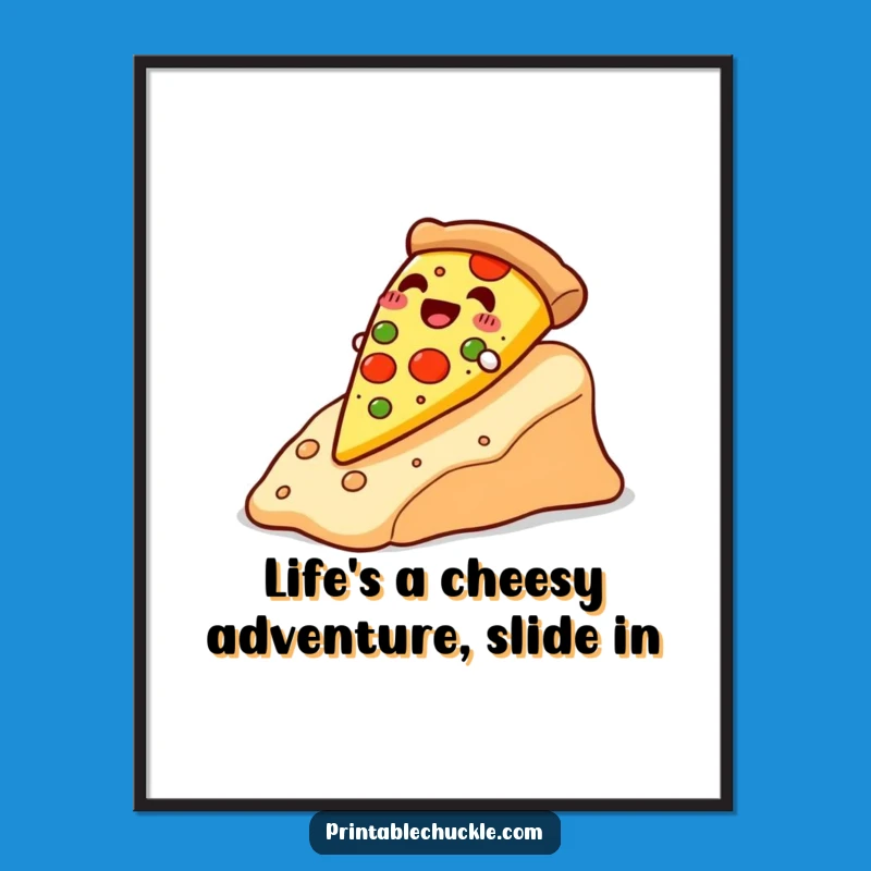 Free Printable Pizza Slide Art - Cheesy Downloadable Decor