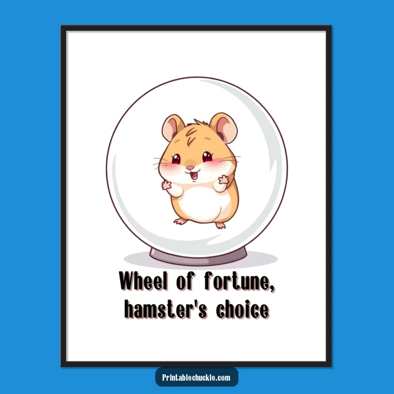 Funny Free Printable Wall Art: Escaping Hamster, Hilarious DIY Downloadable Art for Laughs