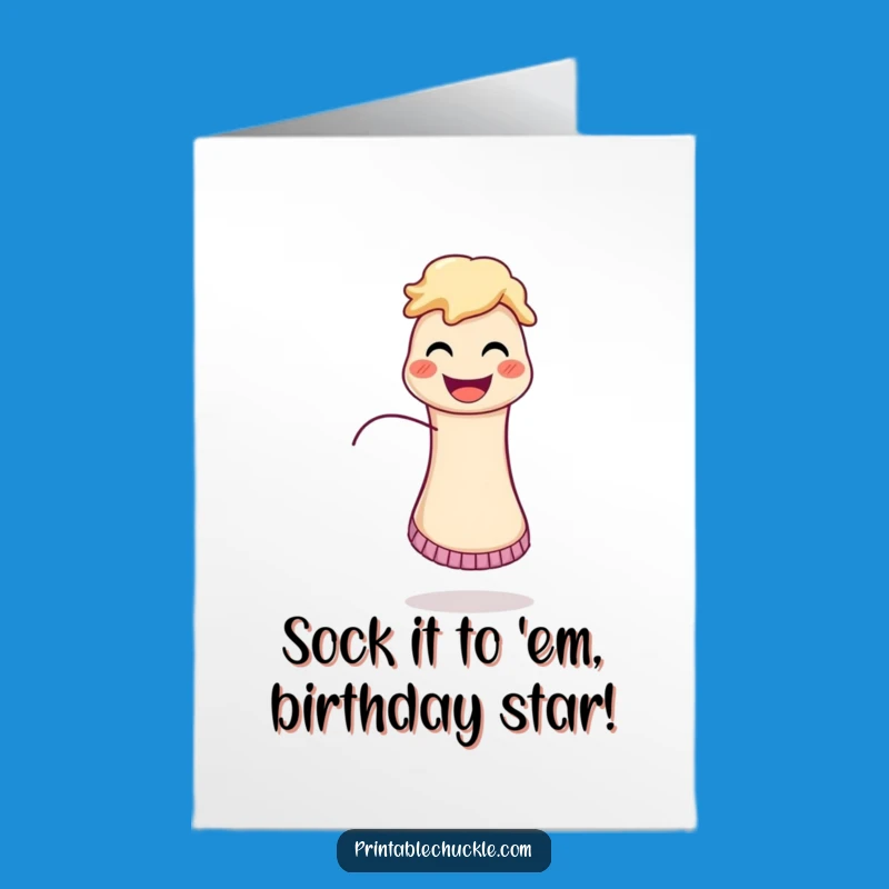 Free Printable Sock Puppet Birthday Card: Fun Downloadable Gift for Joyful Celebrations