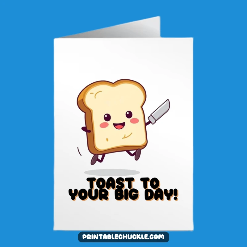 Free Printable Running Toast Birthday Card - Hilarious Downloadable Gift for Foodies